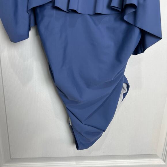 Pinkblush Ruffle Trim One-Piece Maternity Swimsuit Women's Medium - Picture 3 of 5